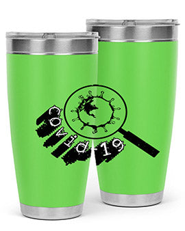 Covid Style 57# Tumbler featuring double wall vacuum insulation and a stylish design, perfect for hot and cold beverages.