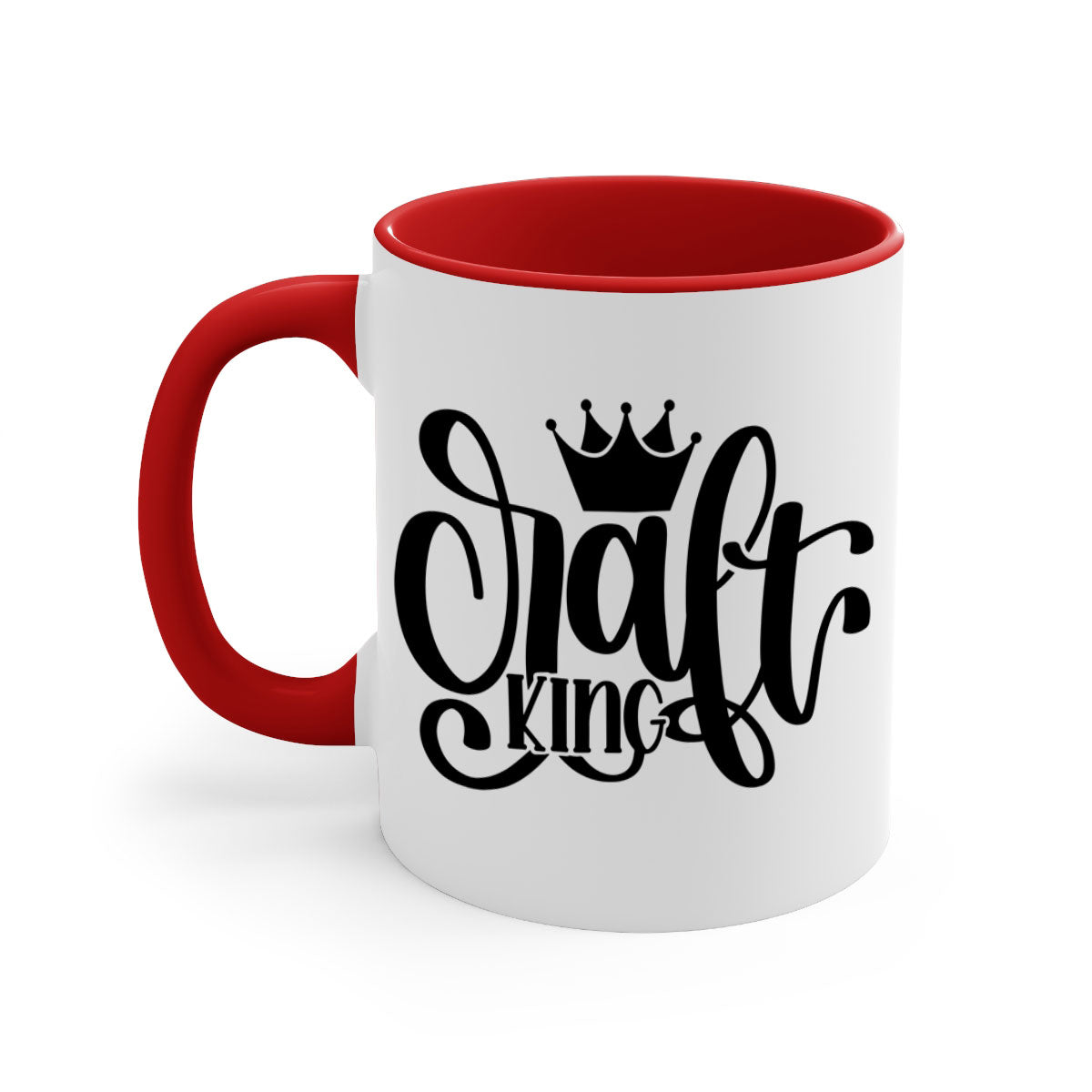 Craft King 39# Mug featuring a glossy finish, colored handle, and interior in five vibrant colors, available in 11oz and 15oz sizes.