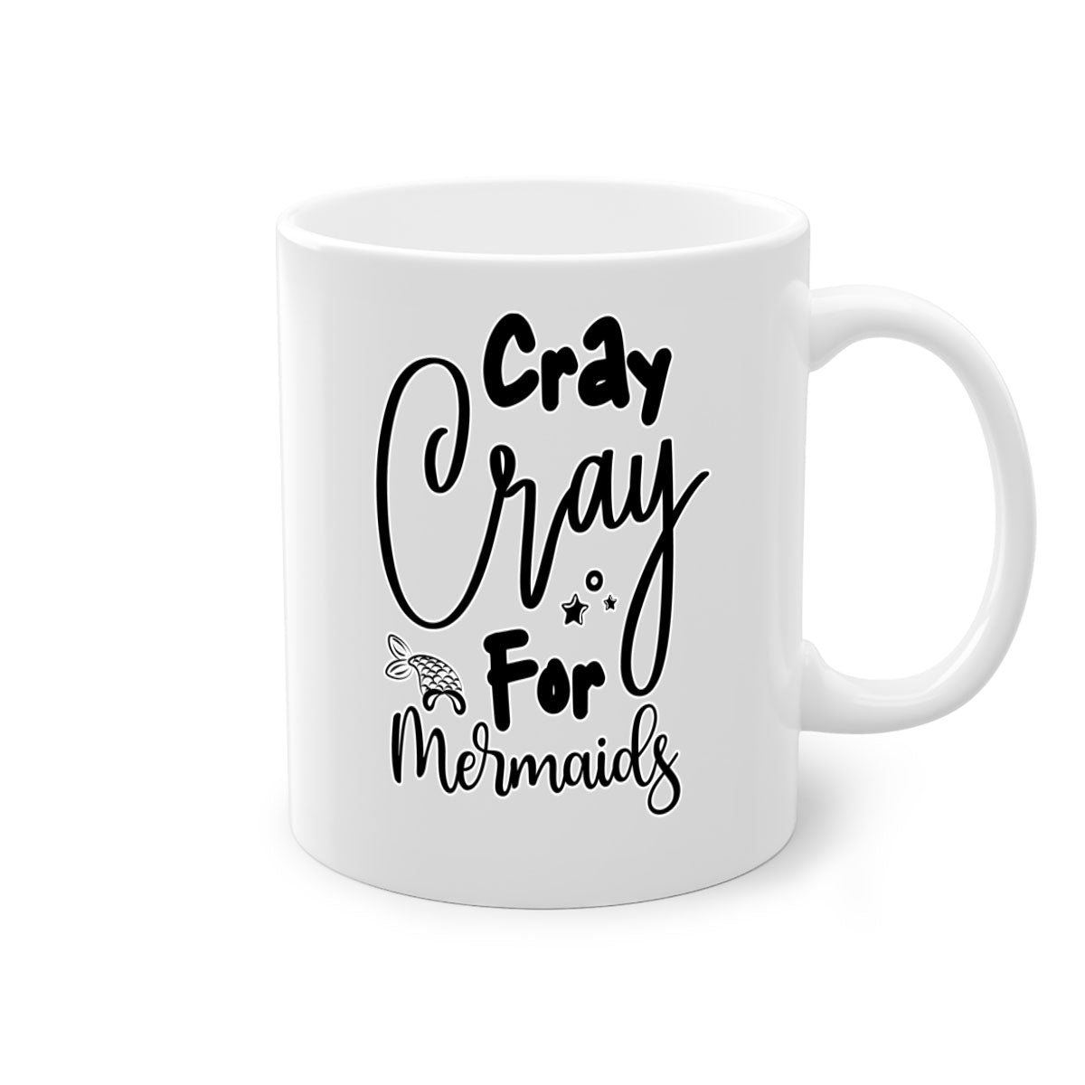 Cray Cray For Mermaids 88# mug featuring a glossy finish and colorful handle, perfect for coffee and tea lovers.