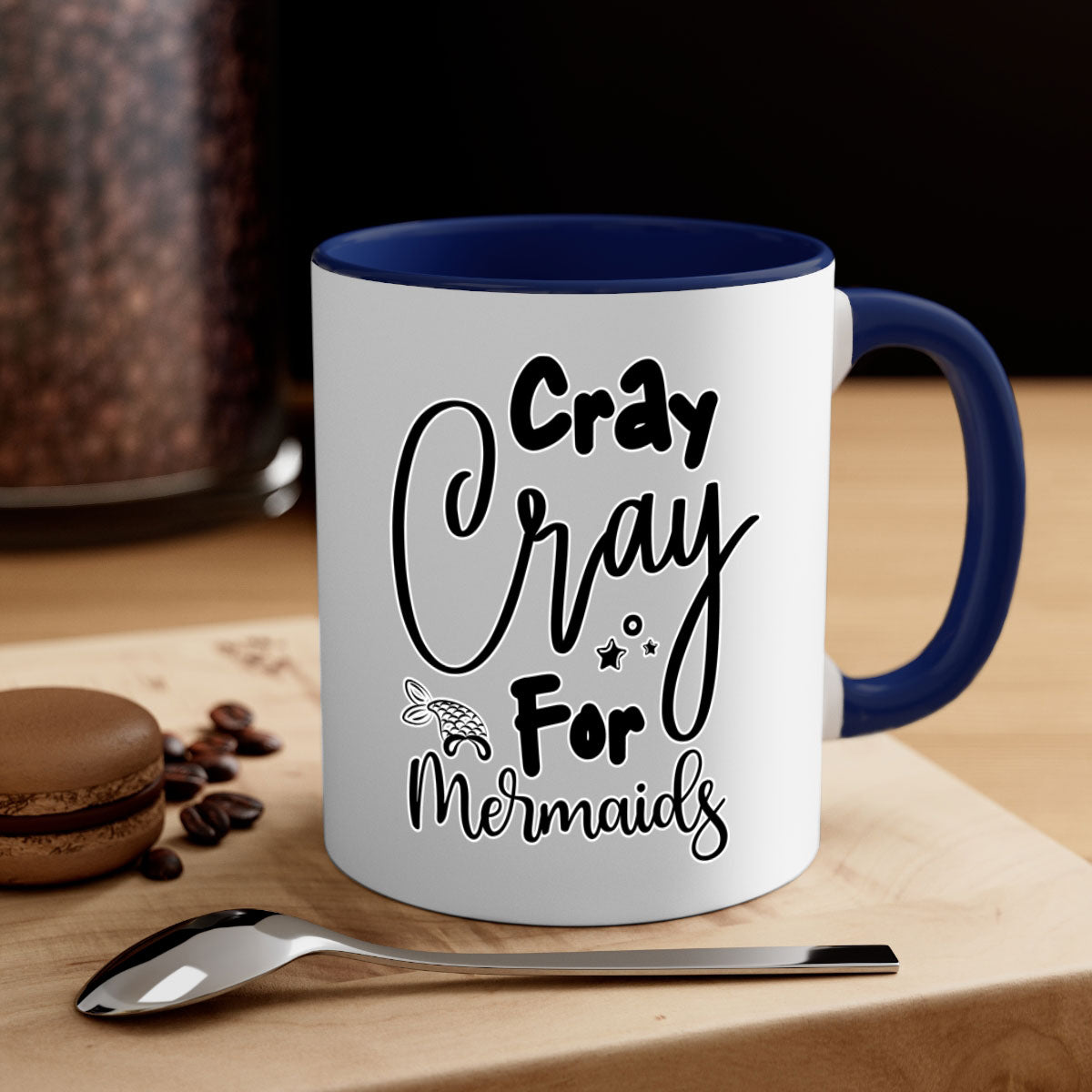 Cray Cray For Mermaids 88# mug featuring a glossy finish and colorful handle, perfect for coffee and tea lovers.