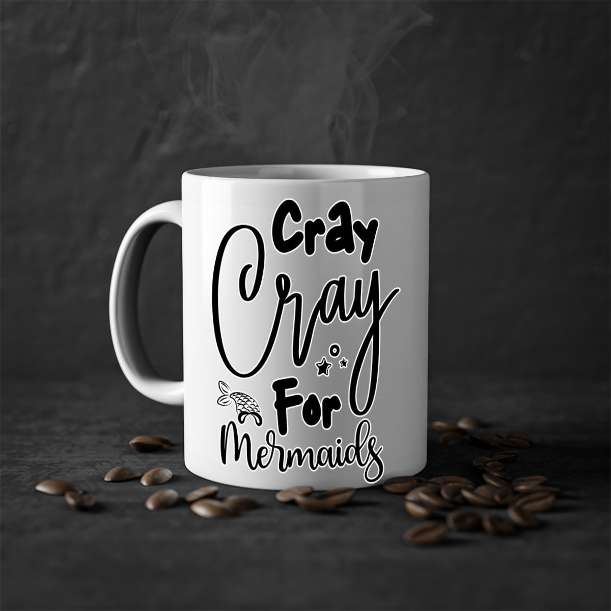 Cray Cray For Mermaids 88# mug featuring a glossy finish and colorful handle, perfect for coffee and tea lovers.