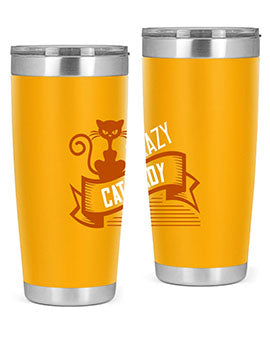 Crazy Cat Lady Style 43# Tumbler featuring a double wall vacuum design, perfect for keeping drinks hot or cold.