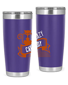 Crazy Cat Lady Style 43# Tumbler featuring a double wall vacuum design, perfect for keeping drinks hot or cold.