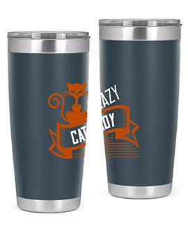 Crazy Cat Lady Style 43# Tumbler featuring a double wall vacuum design, perfect for keeping drinks hot or cold.