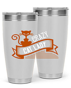 Crazy Cat Lady Style 43# Tumbler featuring a double wall vacuum design, perfect for keeping drinks hot or cold.