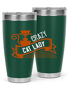 Crazy Cat Lady Style 43# Tumbler featuring a double wall vacuum design, perfect for keeping drinks hot or cold.