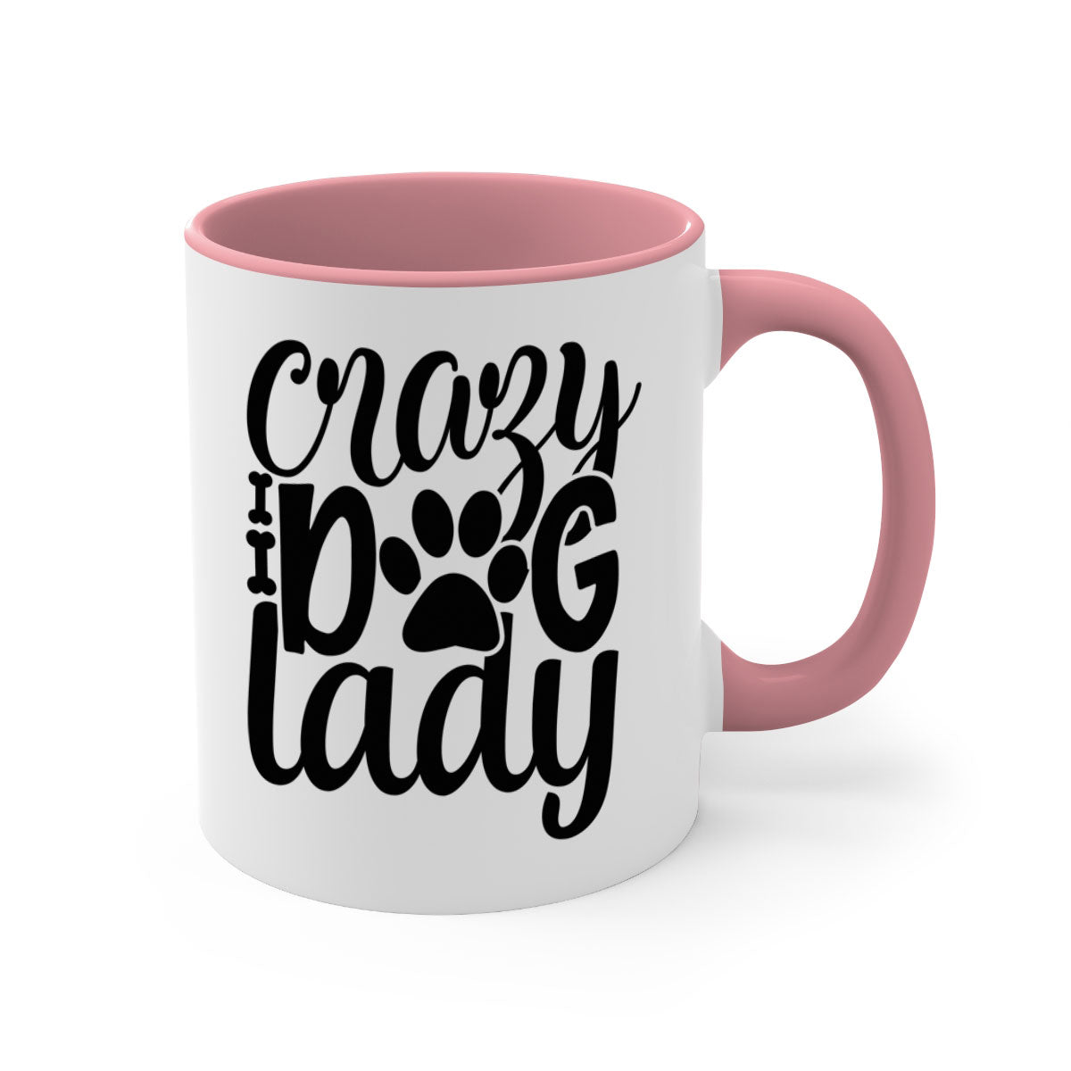 Crazy Dog Lady Style 122# Mug with colorful handle and glossy finish, perfect for dog lovers.