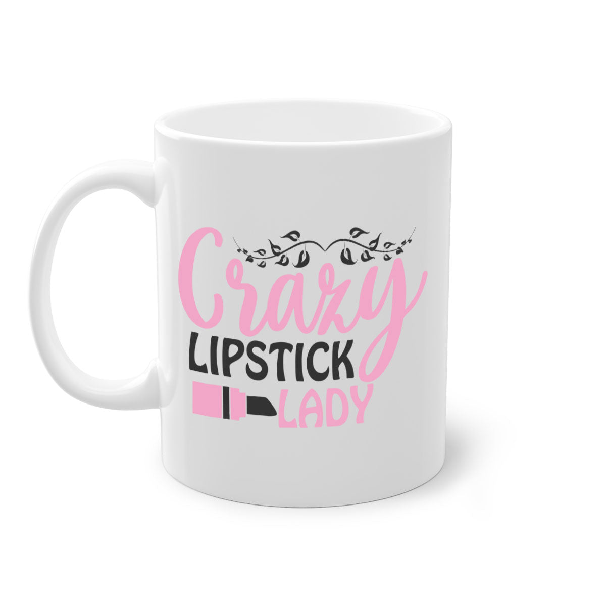 Crazy Lipstick Lady Style 159# Mug with colorful handle and glossy finish, available in multiple colors and sizes.