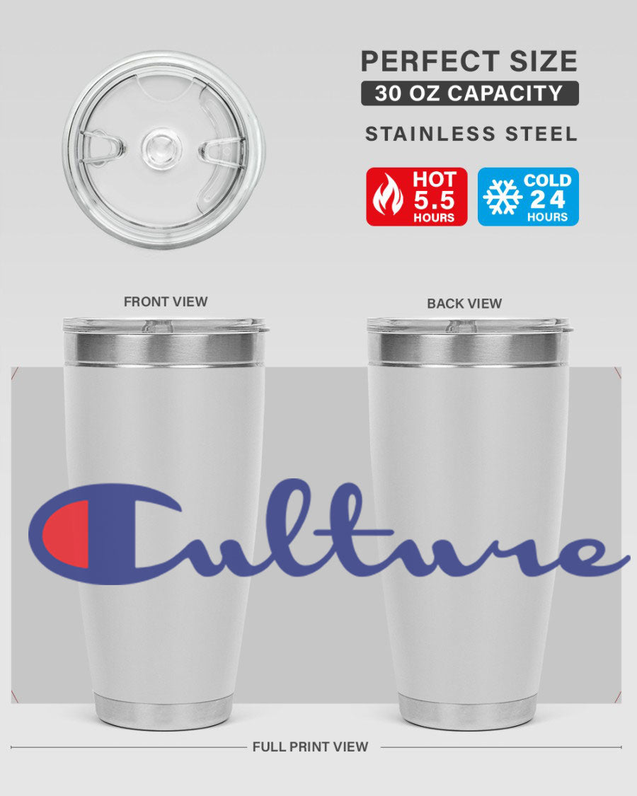 Culture Champion 180# Cotton Tank featuring bold black words and phrases, perfect for casual wear.