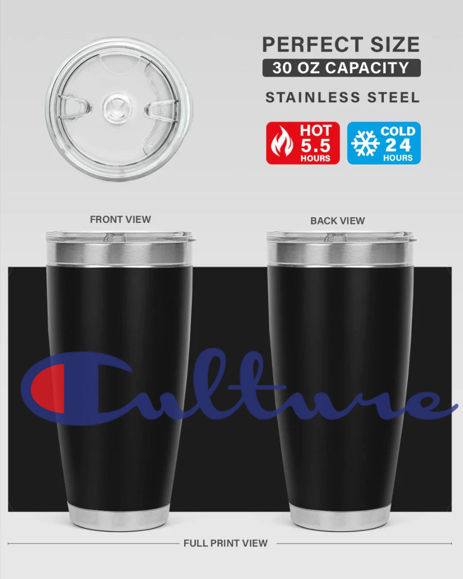 Culture Champion 180# Cotton Tank featuring bold black words and phrases, perfect for casual wear.