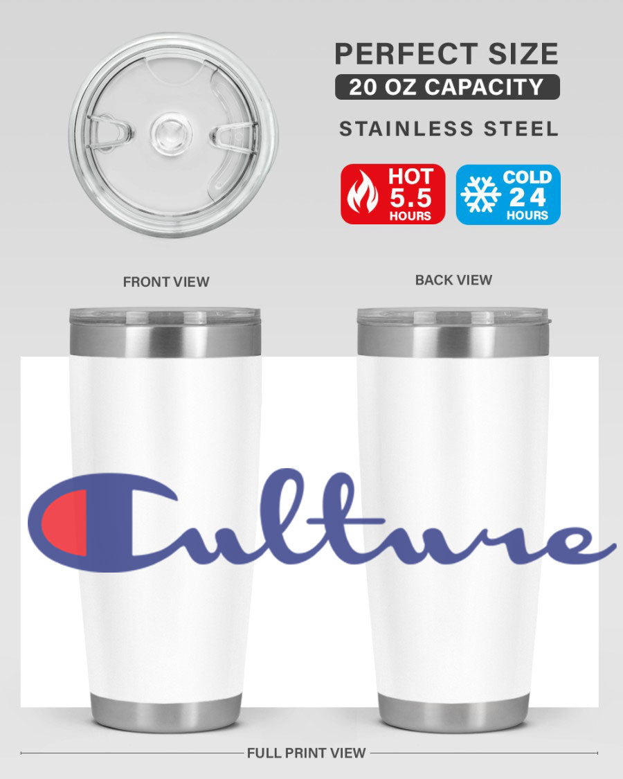 Culture Champion 180# Cotton Tank featuring bold black words and phrases, perfect for casual wear.