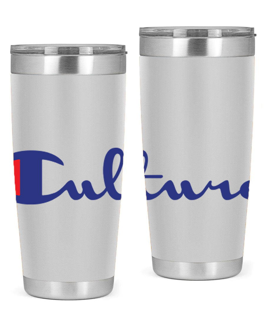 Culture Champion 180# Cotton Tank featuring bold black words and phrases, perfect for casual wear.