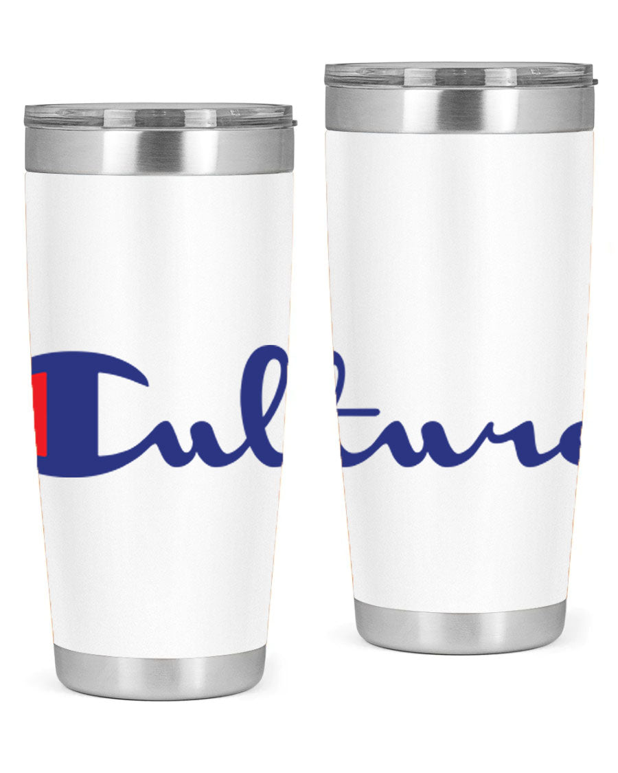 Culture Champion 180# Cotton Tank featuring bold black words and phrases, perfect for casual wear.