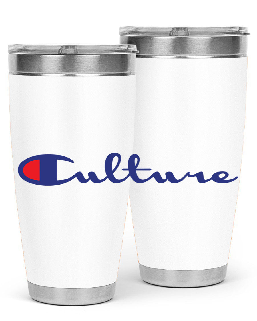 Culture Champion 180# Cotton Tank featuring bold black words and phrases, perfect for casual wear.