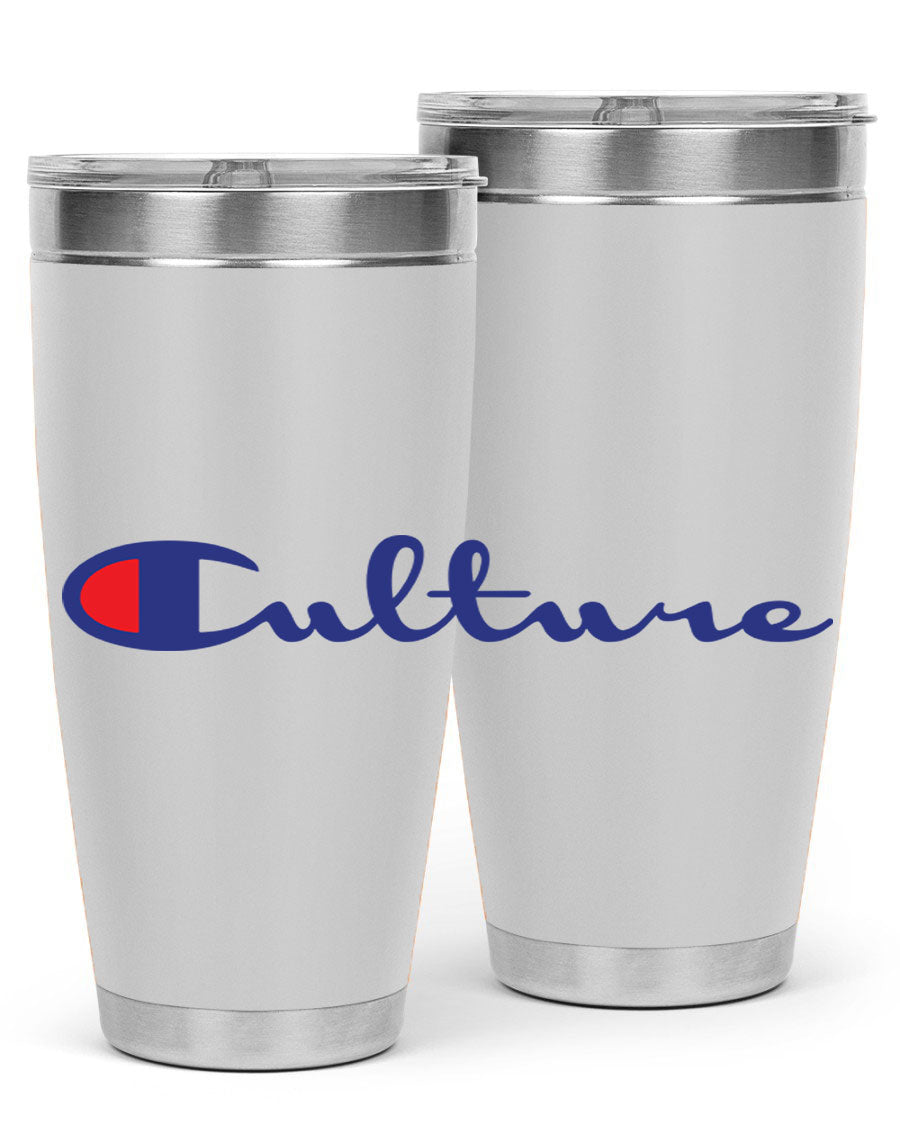 Culture Champion 180# Cotton Tank featuring bold black words and phrases, perfect for casual wear.