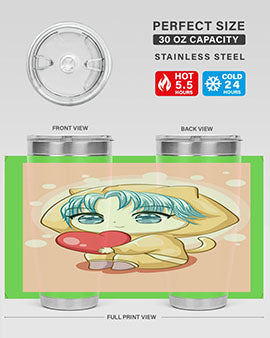 Cute and cool little boy with love 46# anime tumbler, featuring a charming design and double wall vacuum insulation.