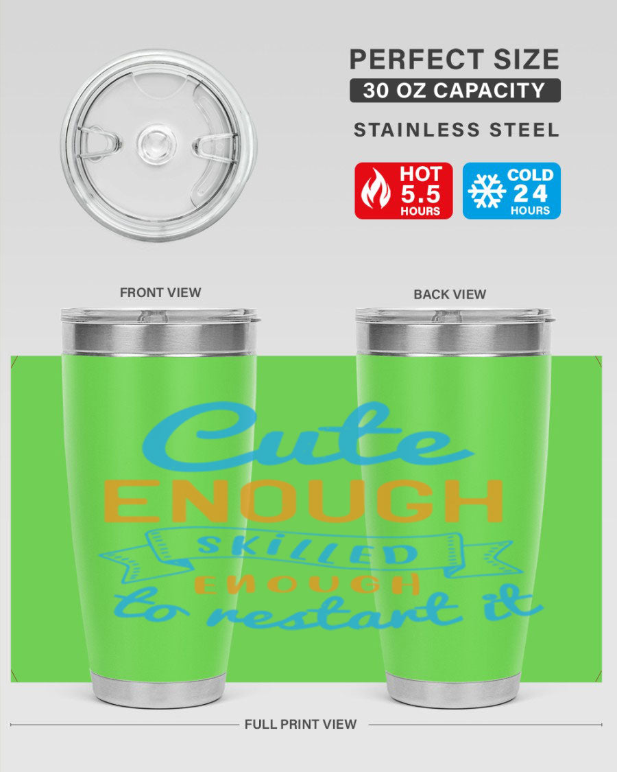 Cute enough skilled enough to restart it Style 3# medical tumbler in stainless steel with a vibrant design, perfect for hot and cold beverages.