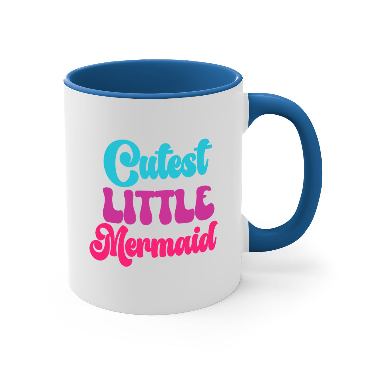 Cutest Little Mermaid Mug with colorful handle and glossy finish, perfect for coffee and tea lovers.