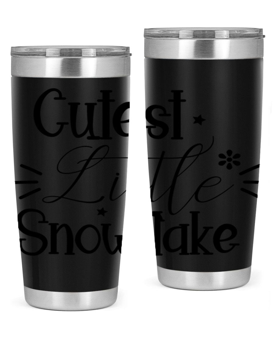 Cutest Little Snowflake90# 20oz Tumbler featuring a charming snowflake design, double wall vacuum insulation, and a press-in drink-thru lid.