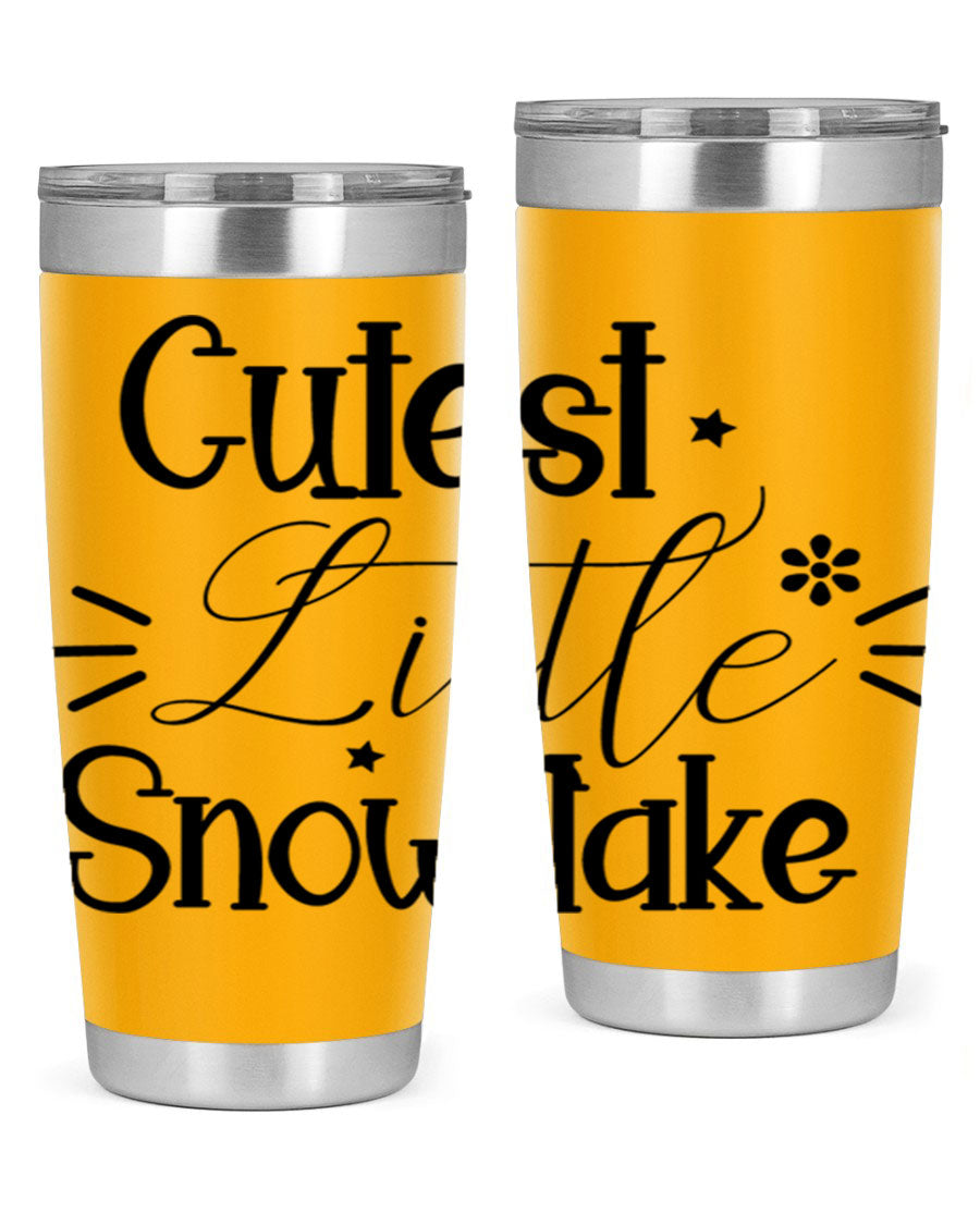 Cutest Little Snowflake90# 20oz Tumbler featuring a charming snowflake design, double wall vacuum insulation, and a press-in drink-thru lid.