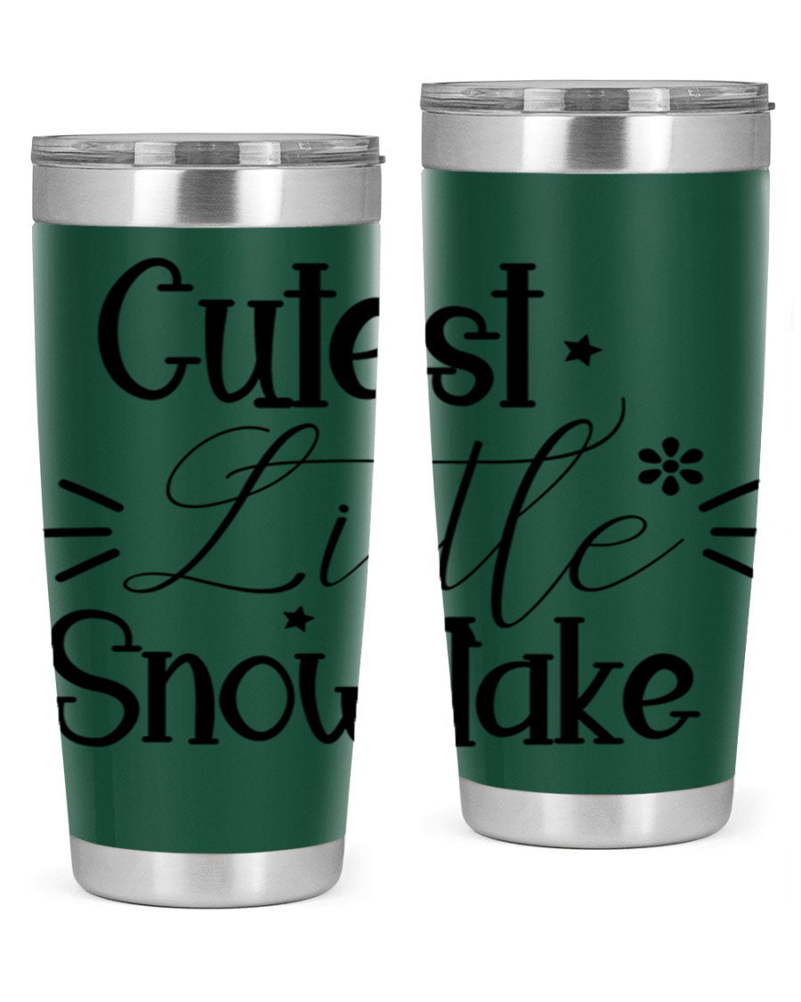 Cutest Little Snowflake90# 20oz Tumbler featuring a charming snowflake design, double wall vacuum insulation, and a press-in drink-thru lid.