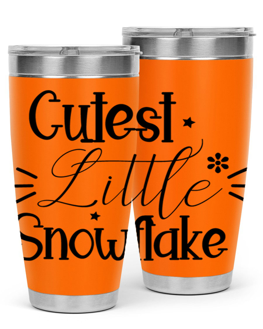 Cutest Little Snowflake90# 20oz Tumbler featuring a charming snowflake design, double wall vacuum insulation, and a press-in drink-thru lid.