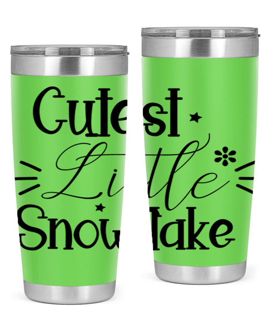 Cutest Little Snowflake90# 20oz Tumbler featuring a charming snowflake design, double wall vacuum insulation, and a press-in drink-thru lid.