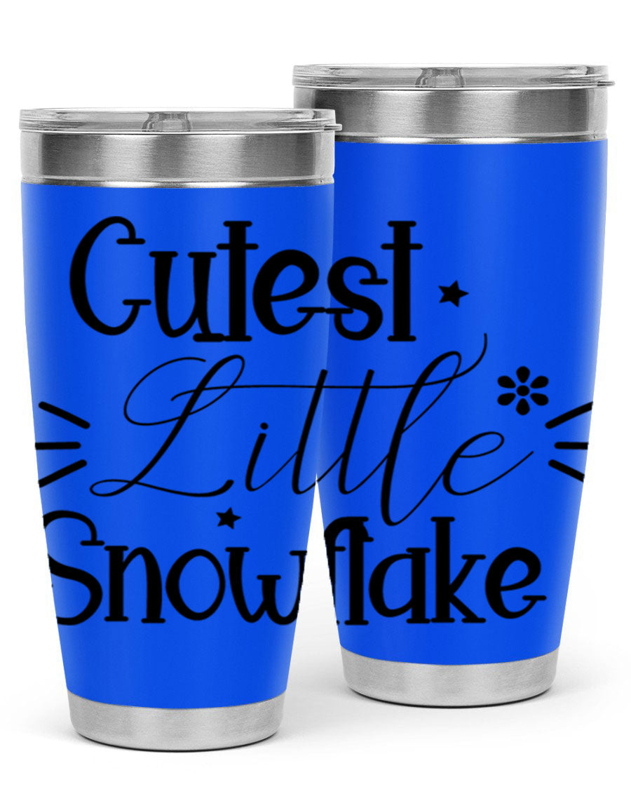 Cutest Little Snowflake90# 20oz Tumbler featuring a charming snowflake design, double wall vacuum insulation, and a press-in drink-thru lid.