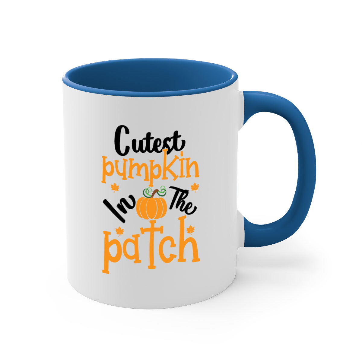 Cutestpumpkininthepatch 66# Mug with colorful handle and glossy finish, perfect for coffee and tea.