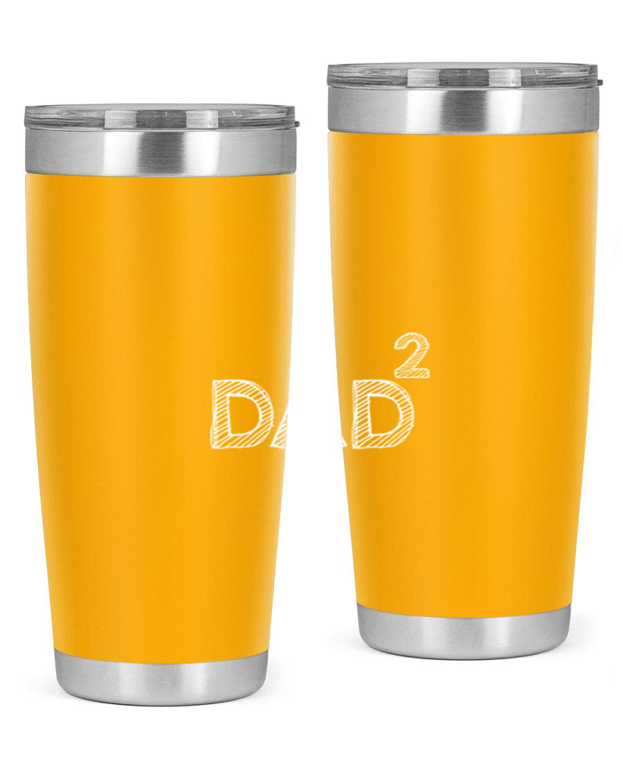 A stylish dad 32# Tumbler in stainless steel, featuring a double wall vacuum design, available in 20oz and 30oz sizes, perfect for hot and cold beverages.