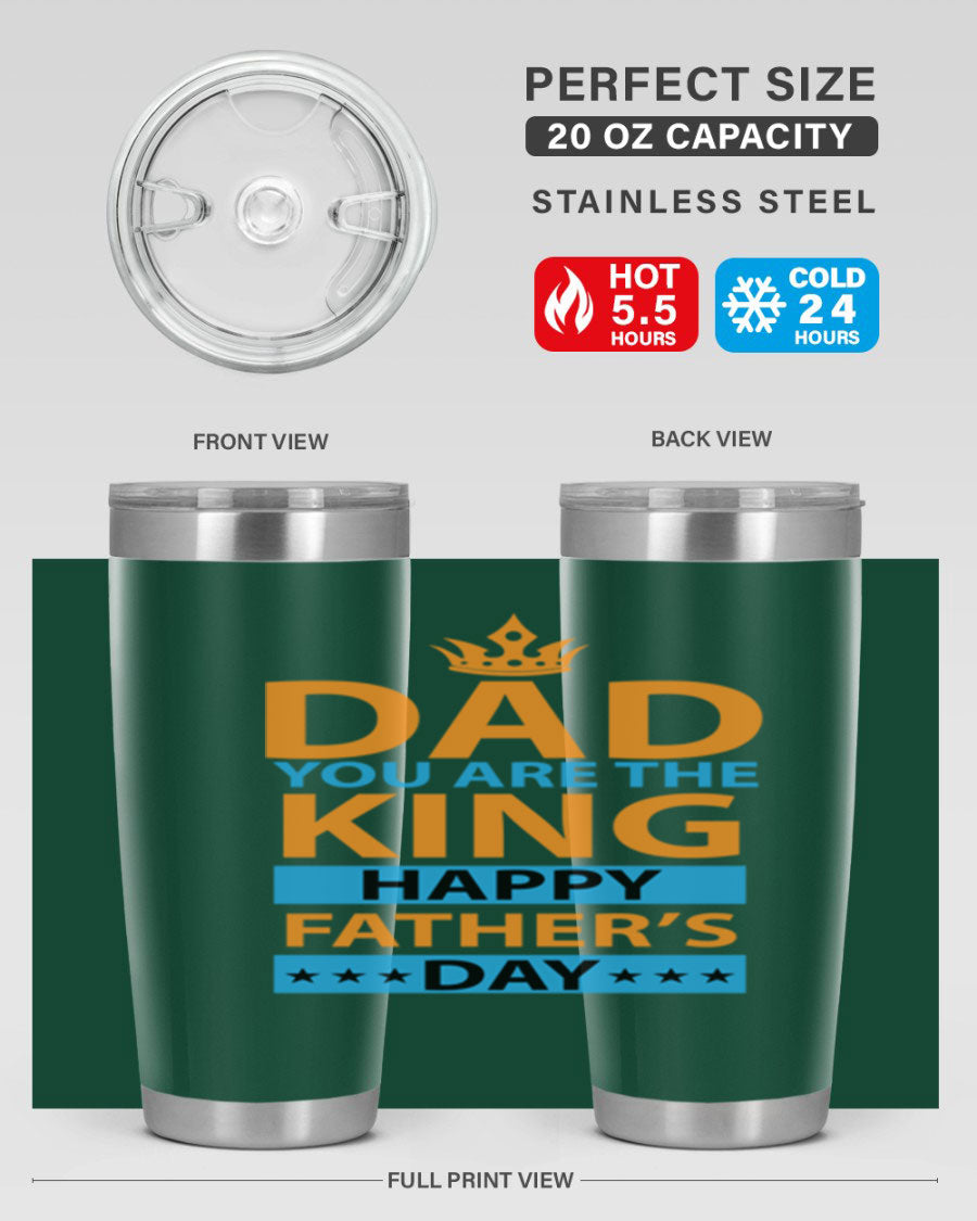 DAD 54# Tumbler in stainless steel with a drink-thru lid, showcasing its sleek design and double wall insulation.