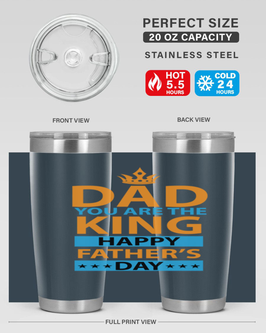 DAD 54# Tumbler in stainless steel with a drink-thru lid, showcasing its sleek design and double wall insulation.