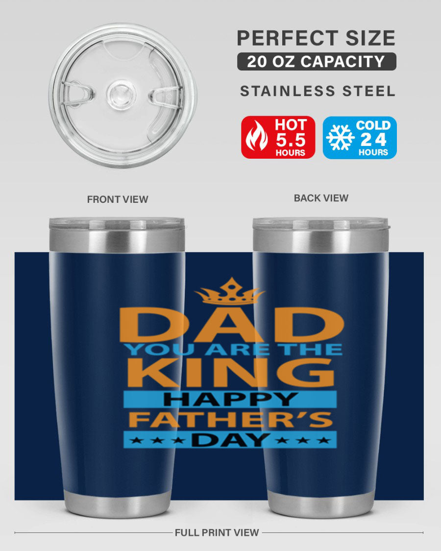 DAD 54# Tumbler in stainless steel with a drink-thru lid, showcasing its sleek design and double wall insulation.