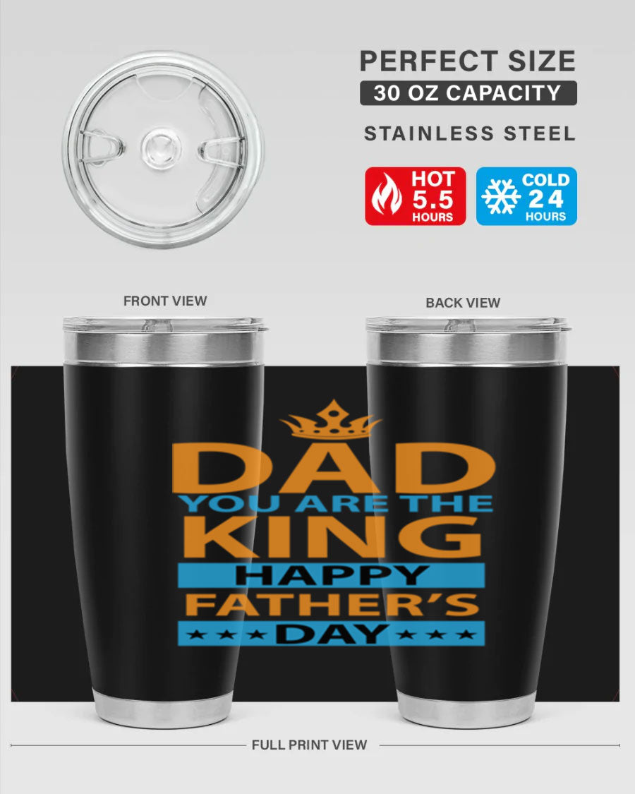 DAD 54# Tumbler in stainless steel with a drink-thru lid, showcasing its sleek design and double wall insulation.