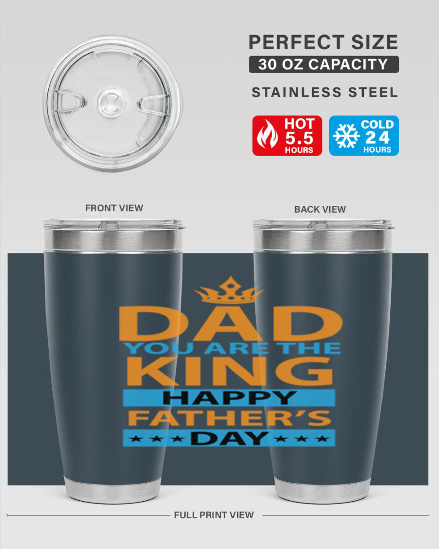 DAD 54# Tumbler in stainless steel with a drink-thru lid, showcasing its sleek design and double wall insulation.