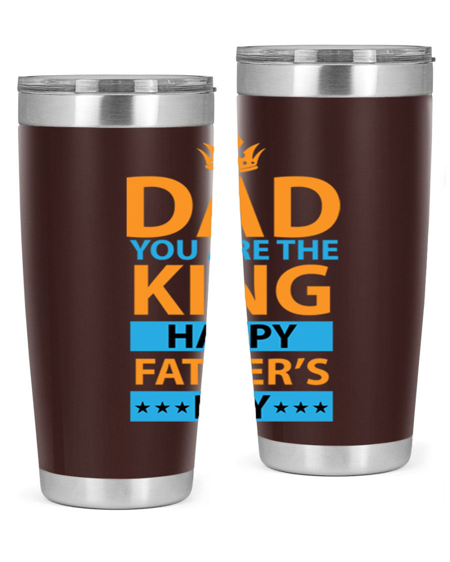 DAD 54# Tumbler in stainless steel with a drink-thru lid, showcasing its sleek design and double wall insulation.
