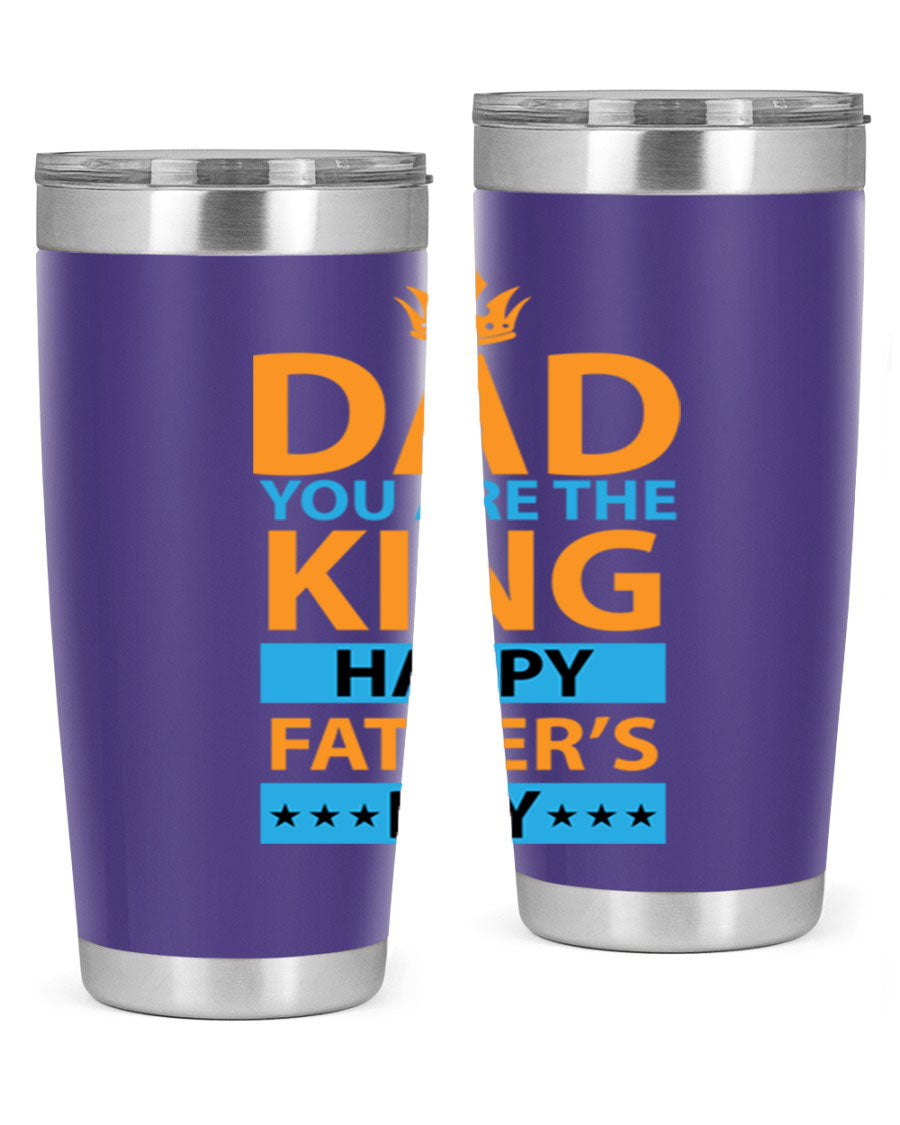 DAD 54# Tumbler in stainless steel with a drink-thru lid, showcasing its sleek design and double wall insulation.
