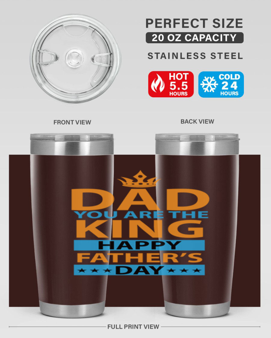DAD 54# Tumbler in stainless steel with a drink-thru lid, showcasing its sleek design and double wall insulation.
