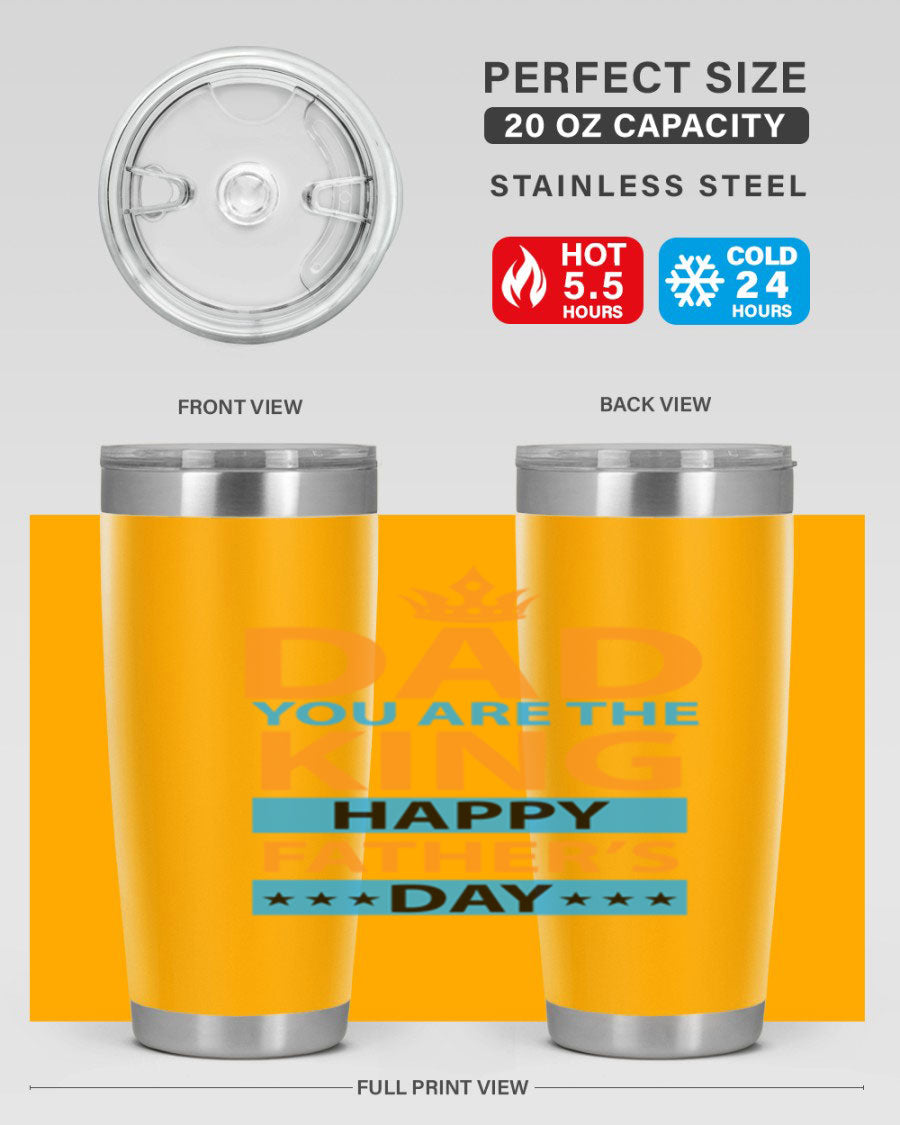 DAD 54# Tumbler in stainless steel with a drink-thru lid, showcasing its sleek design and double wall insulation.