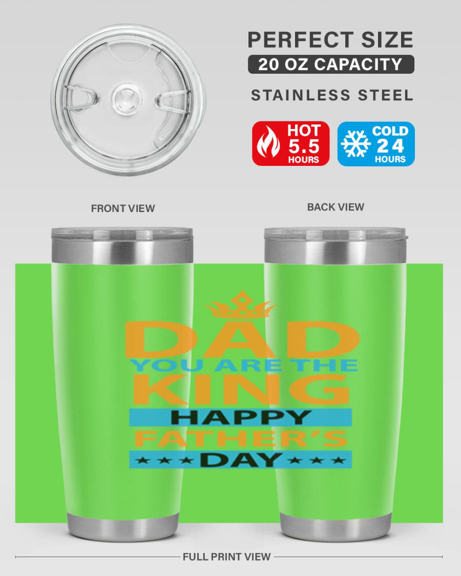 DAD 54# Tumbler in stainless steel with a drink-thru lid, showcasing its sleek design and double wall insulation.