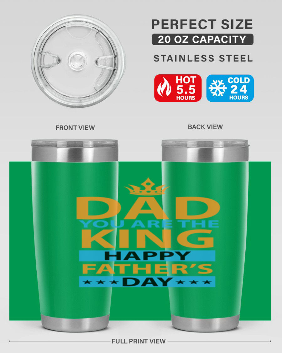 DAD 54# Tumbler in stainless steel with a drink-thru lid, showcasing its sleek design and double wall insulation.