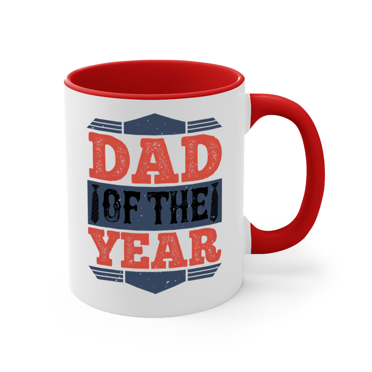 Dad of the Year 266# Mug featuring a glossy finish, colored handle, and interior, available in five colors.