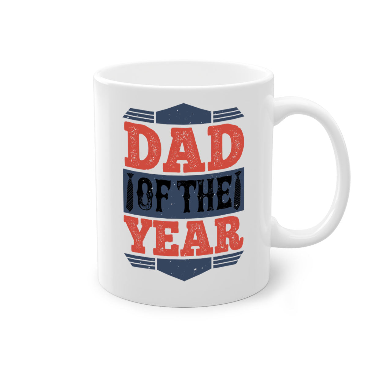 Dad of the Year 266# Mug featuring a glossy finish, colored handle, and interior, available in five colors.