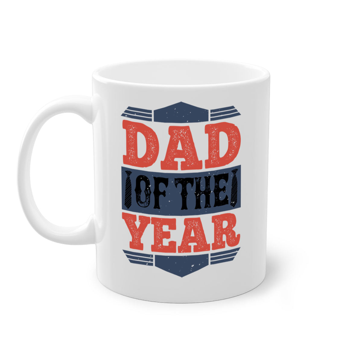 Dad of the Year 266# Mug featuring a glossy finish, colored handle, and interior, available in five colors.