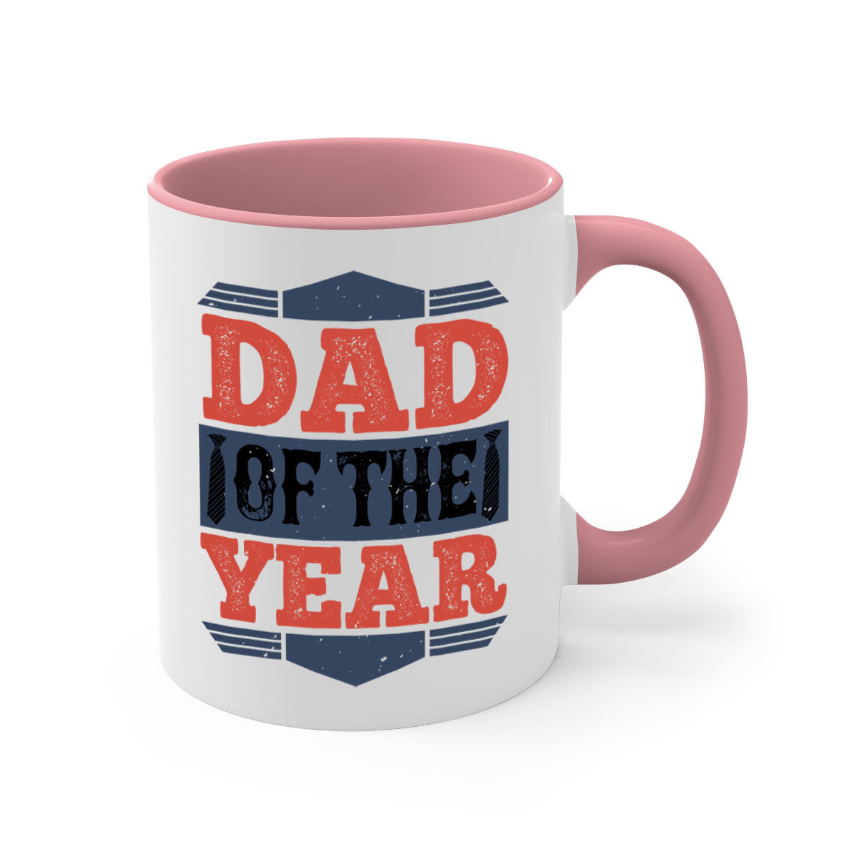 Dad of the Year 266# Mug featuring a glossy finish, colored handle, and interior, available in five colors.