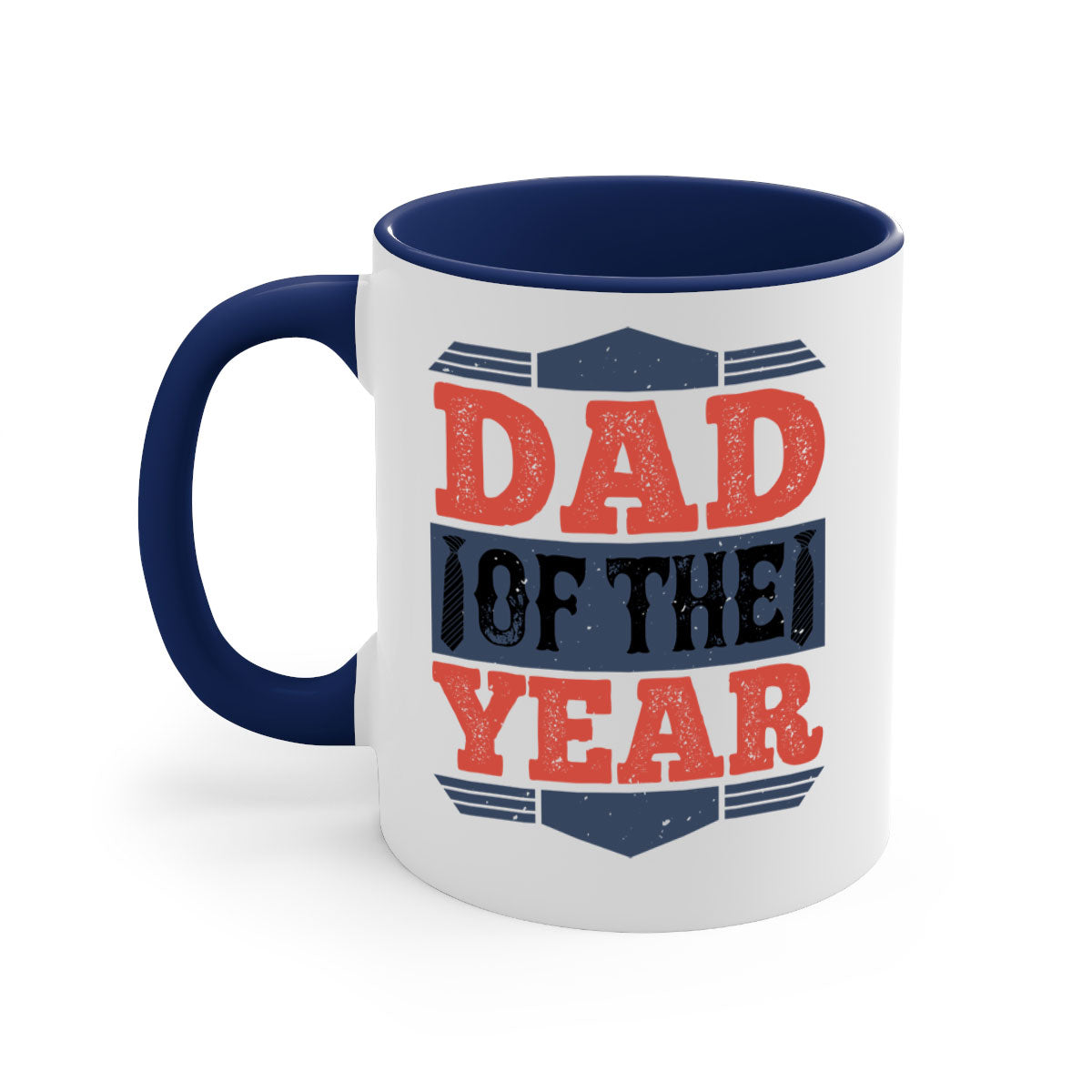 Dad of the Year 266# Mug featuring a glossy finish, colored handle, and interior, available in five colors.