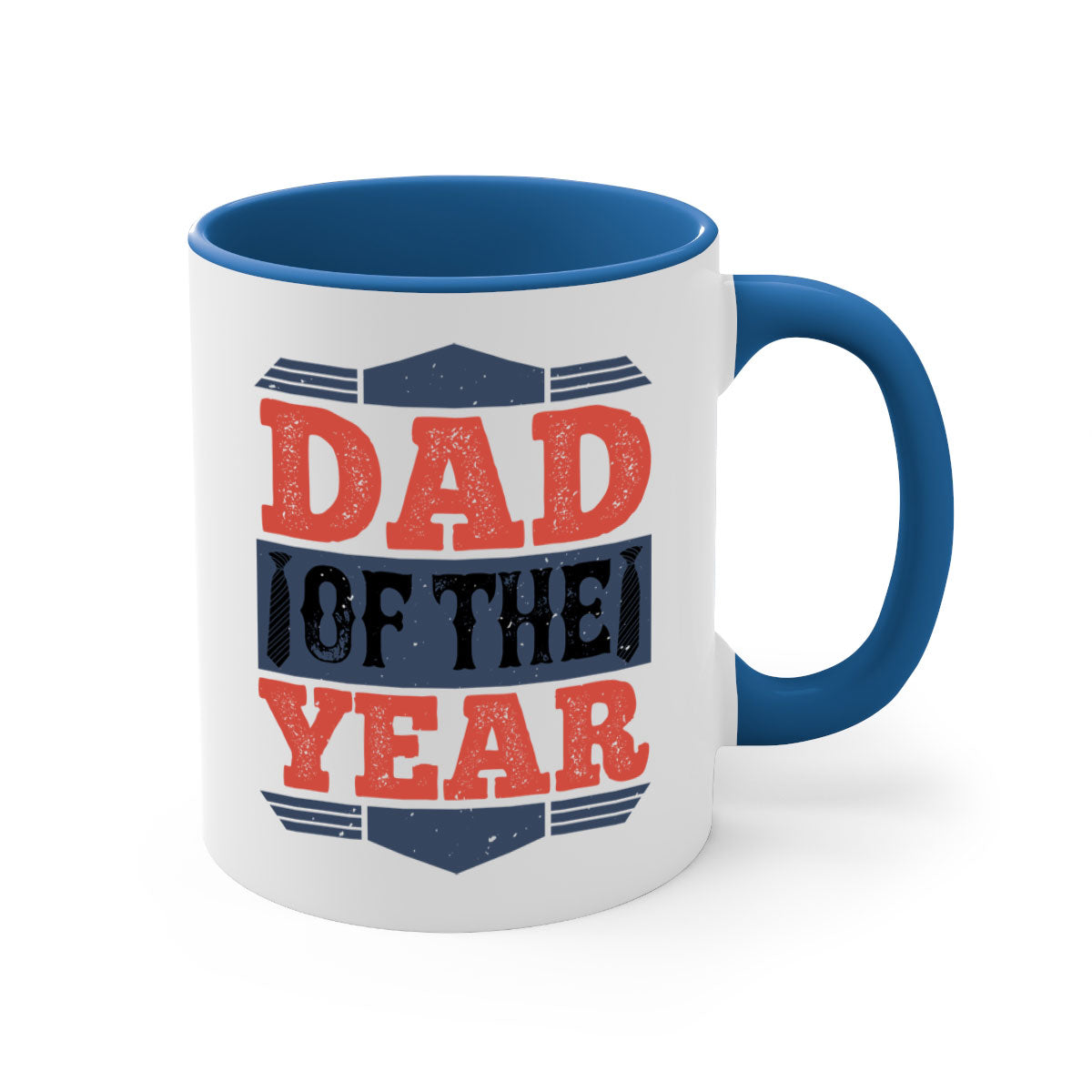 Dad of the Year 266# Mug featuring a glossy finish, colored handle, and interior, available in five colors.
