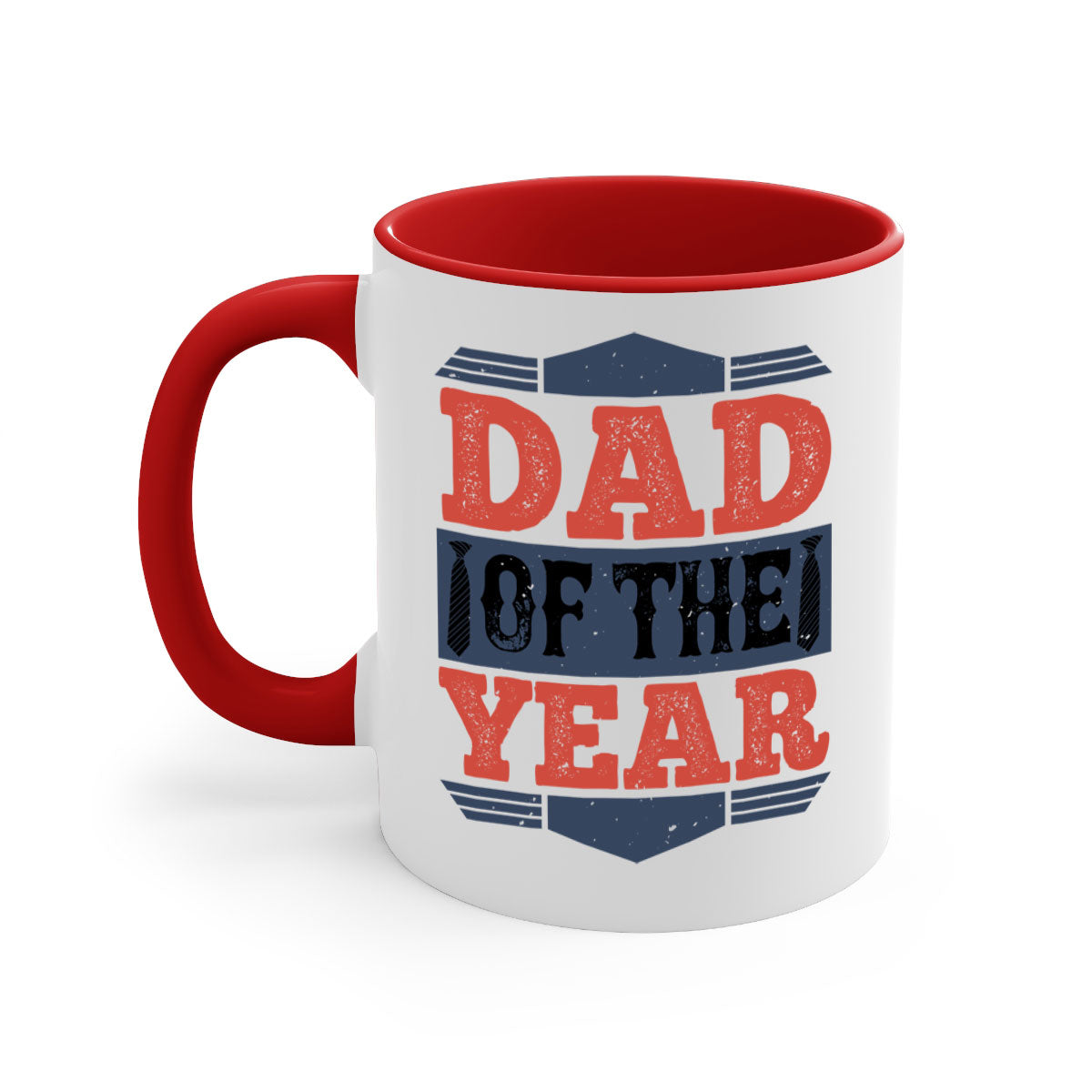 Dad of the Year 266# Mug featuring a glossy finish, colored handle, and interior, available in five colors.