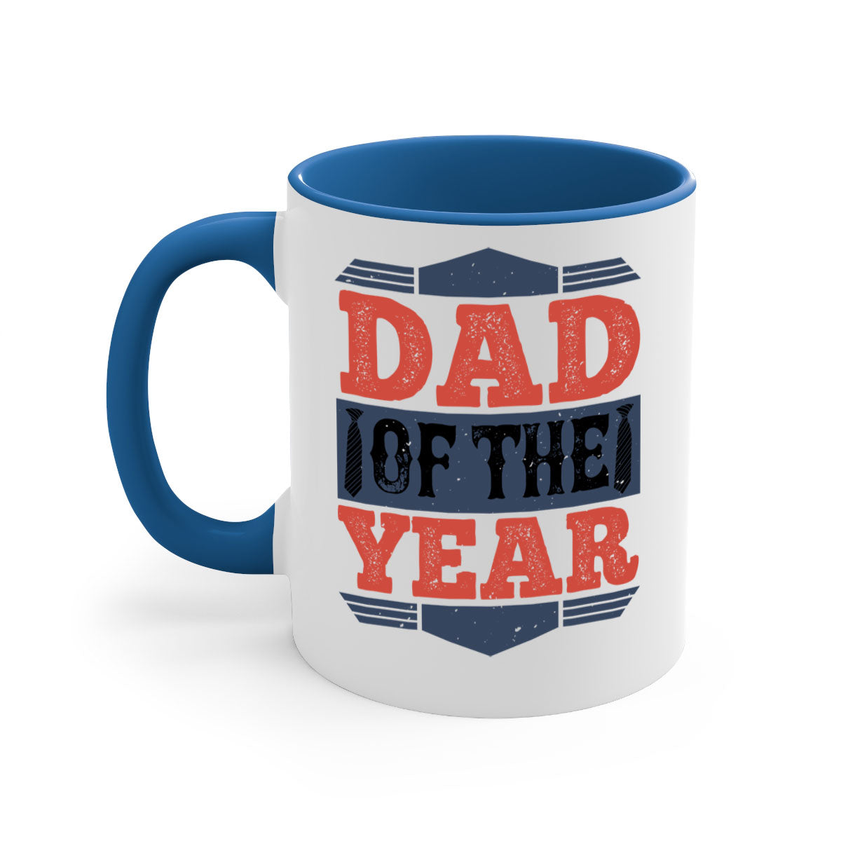 Dad of the Year 266# Mug featuring a glossy finish, colored handle, and interior, available in five colors.