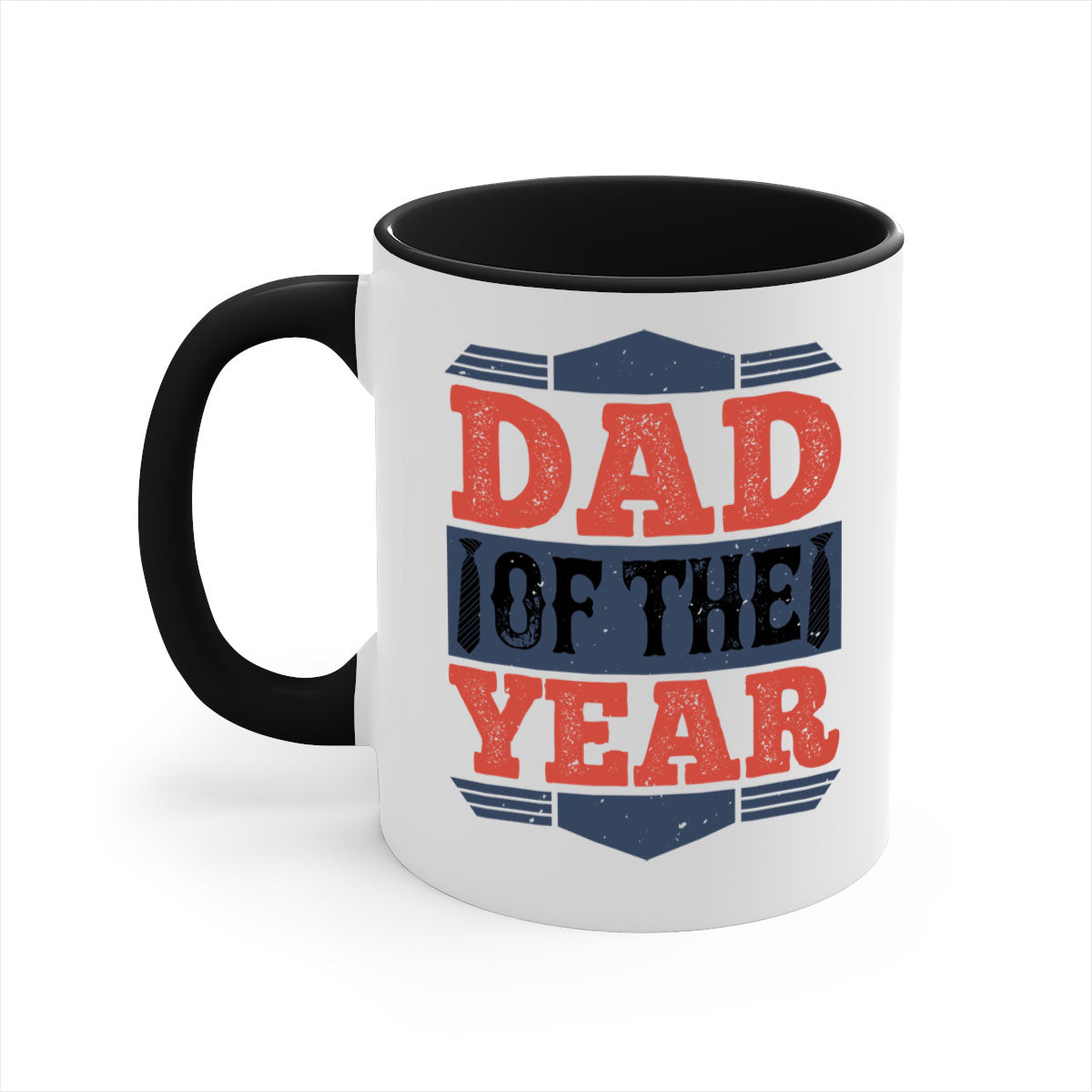Dad of the Year 266# Mug featuring a glossy finish, colored handle, and interior, available in five colors.